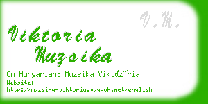 viktoria muzsika business card